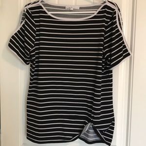 Striped shirt, sz L, $15